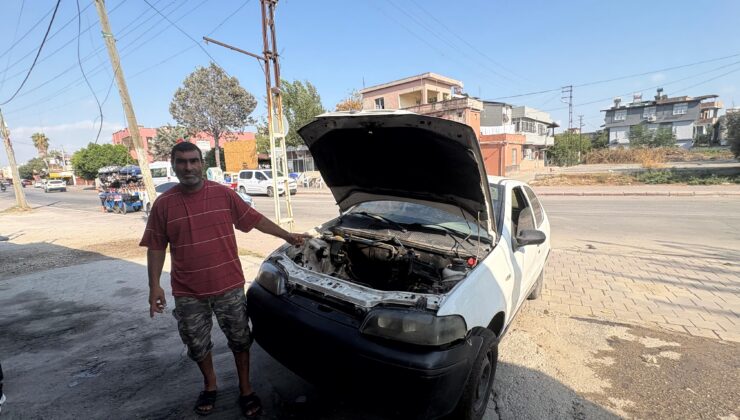 Tamirciye bırakılan otomobilin motoru çalındı