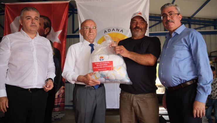 Karataş balıkçısına malzeme desteği