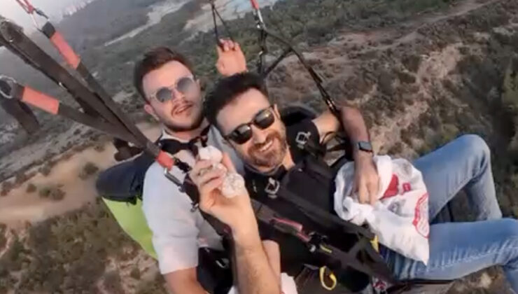 Tohum topları yamaç paraşütüyle doğaya atıldı