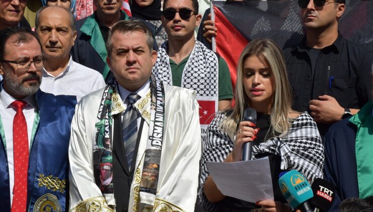 ÇÜ’DE FİLİSTİN’E DESTEK YÜRÜYÜŞÜ