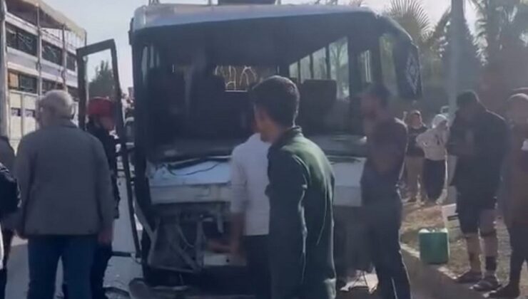 İŞÇİ SERVİSİ  KAZASI: 4 YARALI