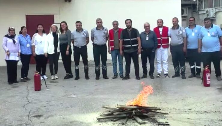 SEYHAN DEVLET HASTANESİNDE YANGIN TATBİKATI