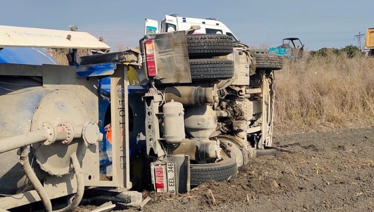 Ceyhan’da tanker devrildi: 2 yaralı