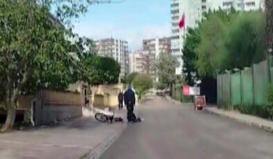 Bisikletli çocuğu darp etti