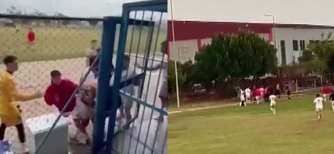 Amatör maçta saha karıştı