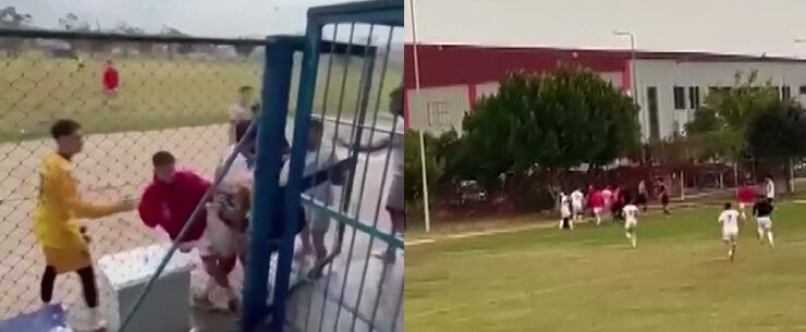 Amatör maçta saha karıştı