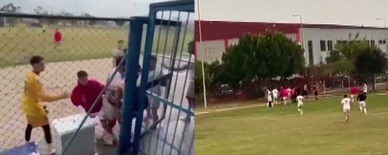 Amatör maçta saha karıştı