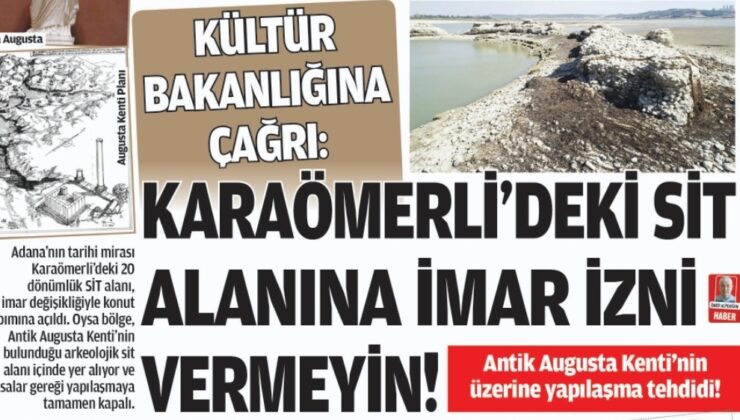 Ümidimiz ‘Augusta Antik Kente’ sahip çıkılmasından yana