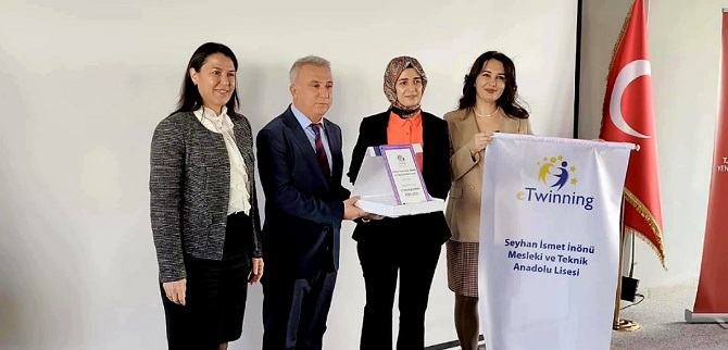 SEYHAN İNÖNÜ KIZ MTAL’E “ETWİNNİNG OKULU” UNVANI
