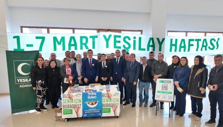 Yüreğir Kaymakamlığında Yeşilay Haftası standı açıldı